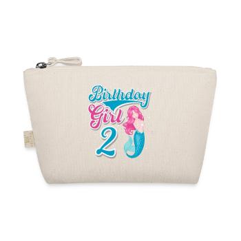 2nd Birthday Mermaid - Organic Pouch - nature - Front
