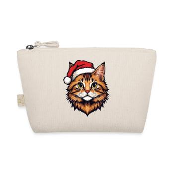Chat de Noël avec le Chapeau de Père Noël - Trousse biologique - nature - Devant
