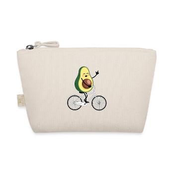 Funny Mountain Biker Avocado - Organic Pouch - nature - Front