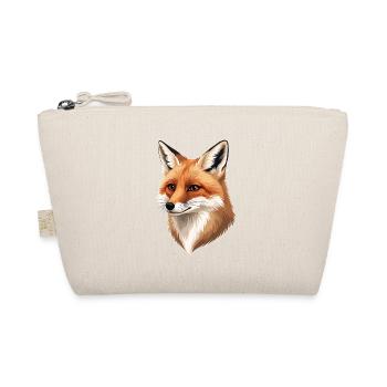Fox Head Illustration: Warm Nature Tones - Organic Pouch - nature - Front