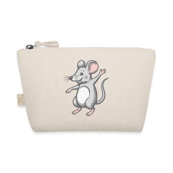 Happy mouse dancing laughing dancing laughing happy - Organic Pouch - nature - Front