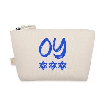 OY VEY funny Yiddish and Jewish sayings David Star - Bio-Täschchen - Natur - Vorne