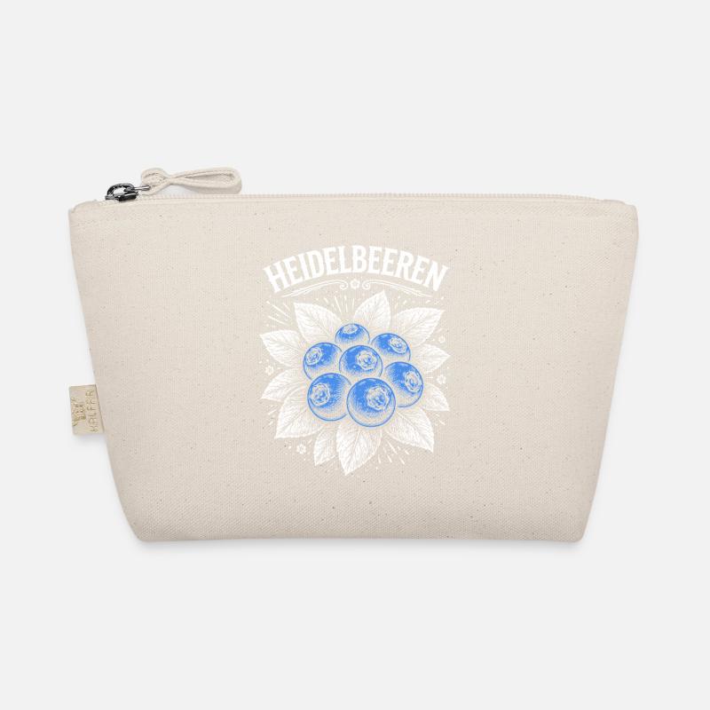 Blueberries Vintage Screen Print Organic Pouch