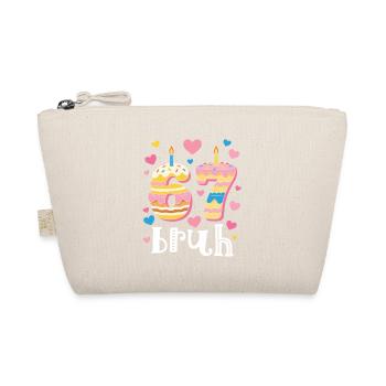 67 Birthday Donut Heart - Organic Pouch - nature - Front