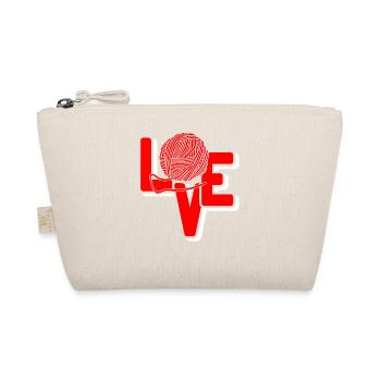 Love Yarn Crochet Drôle Tricot Amoureux de l’humour - Trousse biologique - nature - Devant