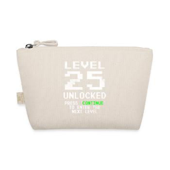 Level 25 Unlocked Shirt 25. Geburtstag Shirt - Bio-Täschchen - Natur - Vorne
