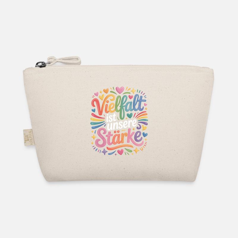 Diversity is our strength Rainbow LGBTQ Pride Organic Pouch
