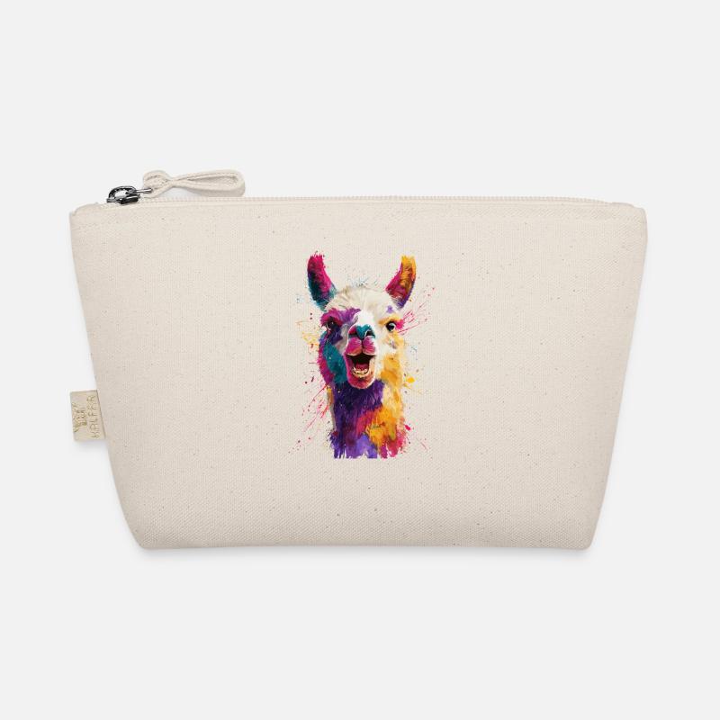 Farbenfrohe Llama Explosion Bio-Täschchen