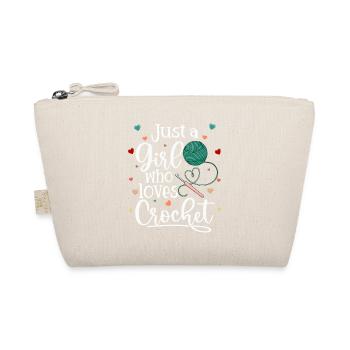 Just a Girl Who Loves Crochet - Bio-Täschchen - Natur - Vorne