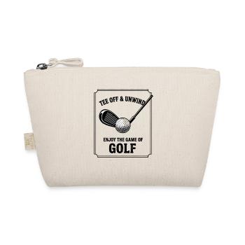 Vintage Golf Design Tee Off & Unwind Sport - Organic Pouch - nature - Front
