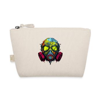  Gasmaske Graffiti - Bio-Täschchen - Natur - Vorne