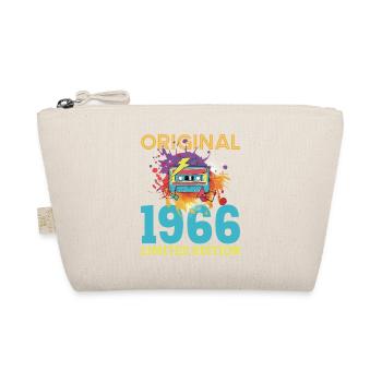 60 Year Old Birthday 1966 Retro Vintage Cassette - Organic Pouch - nature - Front