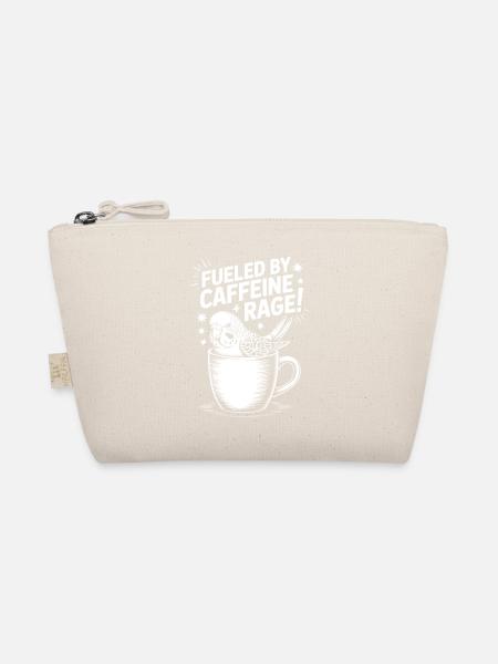 Coffee Sayings Caffeine Funny Coffee Gift - Organic Pouch - nature - Front