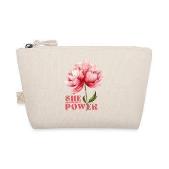 She Blooms With Power - Organic Pouch - nature - Front
