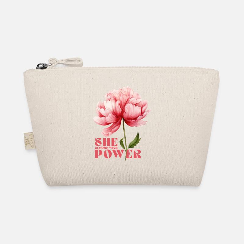 She Blooms With Power - Bio-Täschchen - Natur