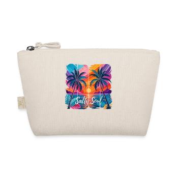 Salty Soul Sea Beach with Palm Trees by Sunset - Organic Pouch - nature - Front