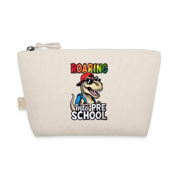 Roaring into Preschool Dinosaur Back to School - Organic Pouch - nature - Front