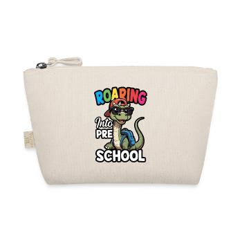Roaring into Preschool Dinosaur Back to School - Organic Pouch - nature - Front