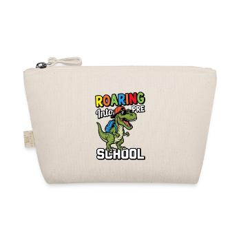 Roaring into Preschool Dinosaur Back to School - Organic Pouch - nature - Front