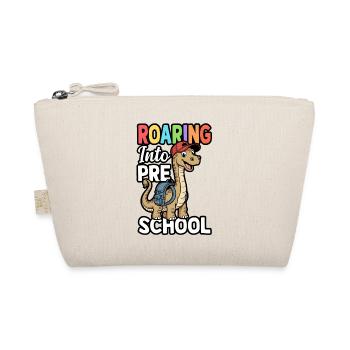 Roaring into Preschool Dinosaur Back to School - Organic Pouch - nature - Front