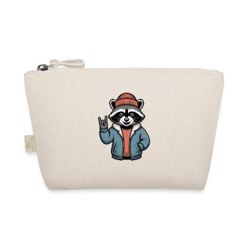 Rocker Raccoon - Organic Pouch - nature - Front