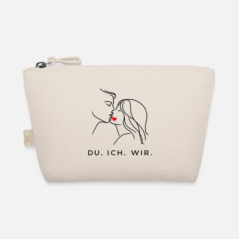 minimal herz unten, valentinstag partner Bio-Täschchen