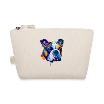 Farbenfrohes Pop-Art-Porträt des englischen Bulldoggenhunds - Bio-Täschchen - Natur - Vorne