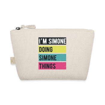Je suis Simone qui fait des choses Simone Rétro Colors - Trousse biologique - nature - Devant