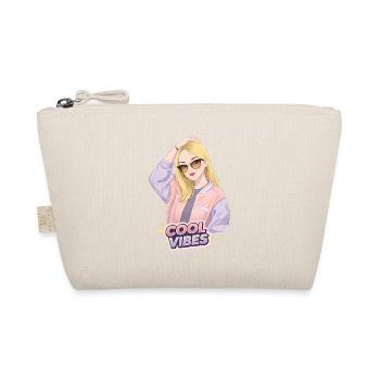 Cool Vibes – Stylish girl with sunglasses - Organic Pouch - nature - Front
