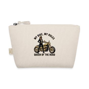 My Bike My Rules – Queen of the Road Motorrad - Bio-Täschchen - Natur - Vorne