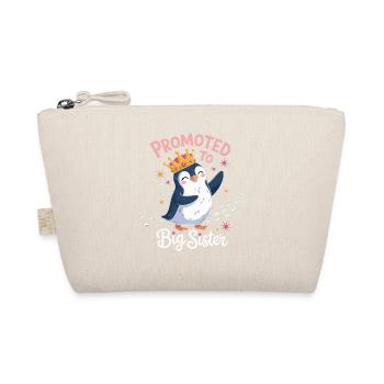 Promoted to Big Sister Penguin Design - Organic Pouch - nature - Front