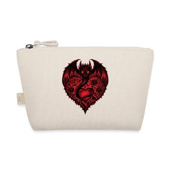 Cute Heart Romantic Dragon Lover Roses Love - Organic Pouch - nature - Front