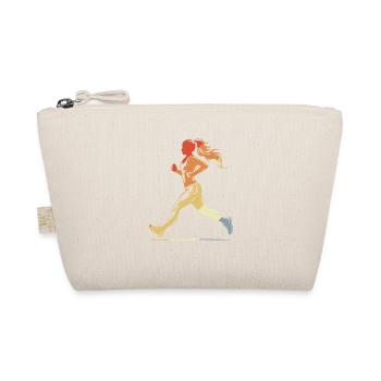 Läufermädchen Grafik Vintage - Bio-Täschchen - Natur - Vorne