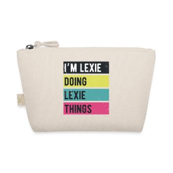 Ich bin Lexie und mache Lexie Things Retro-Farben - Bio-Täschchen - Natur - Vorne