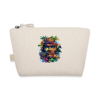 Tiki Tropical Mask Neon Colors - Organic Pouch - nature - Front