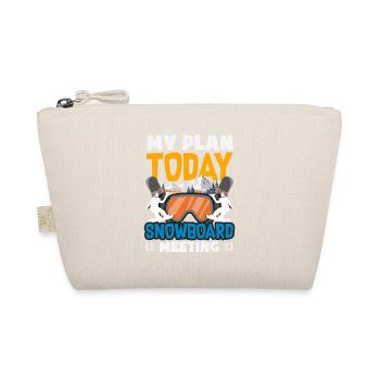 Snowboarding Snowboard Meeting Chairlift - Organic Pouch - nature - Front