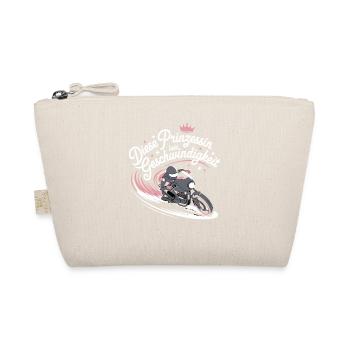 This Princess Loves Speed Motorcycle - Organic Pouch - nature - Front