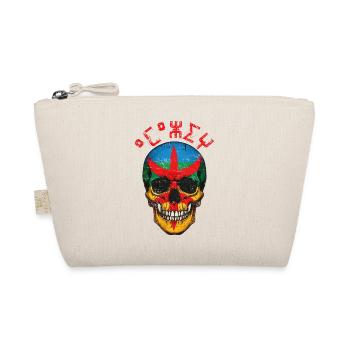 Amazigh Skull – Berber Pride Tifinagh T-Shirt - Organic Pouch - nature - Front