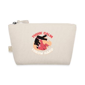 Judo Martial Arts Think Calm Throw Hard - Organic Pouch - nature - Front