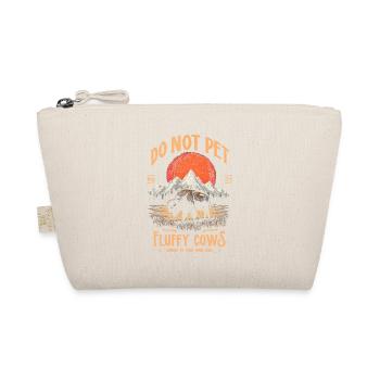 Vintage Buffalo Do Not Pet Fluffy Cows Funny Bison - Organic Pouch - nature - Front