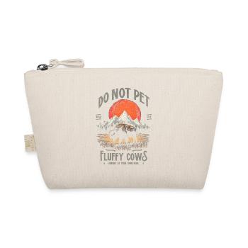 Vintage Buffalo Do Not Pet Fluffy Cows Funny Bison - Organic Pouch - nature - Front