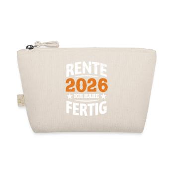 Rente 2026 | Ich habe fertig - Pension Rentner - Bio-Täschchen - Natur - Vorne
