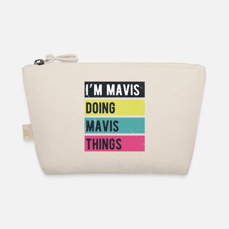 Ich bin Mavis, mache Mavis-Dinge in Retro-Farben Bio-Täschchen