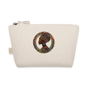 African Color Silhouette in Circle - Organic Pouch - nature - Front