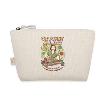 Crochet Lover Crochet All Day Keep The Mental - Organic Pouch - nature - Front