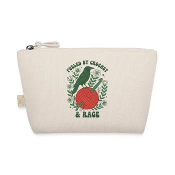 Fueled By Crochet And Rage Funny Crochet Lover - Organic Pouch - nature - Front
