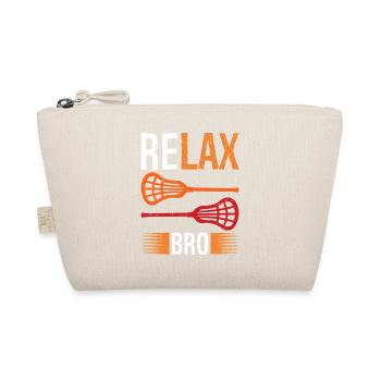 Relax Bro Lacrosse Sports Team Game - Organic Pouch - nature - Front
