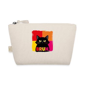 Portrait néon de chat BRUH - Trousse biologique - nature - Devant