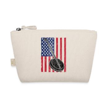 Banjo USA Flag - Organic Pouch - nature - Front