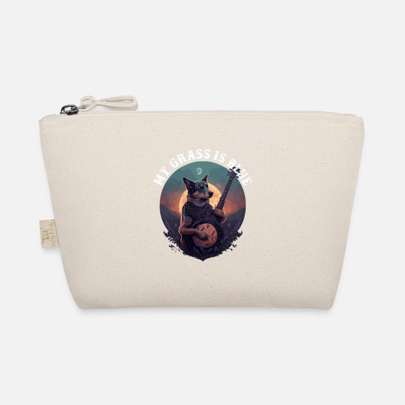 Banjo Playing Dog My Grass Is Blue Organic Pouch